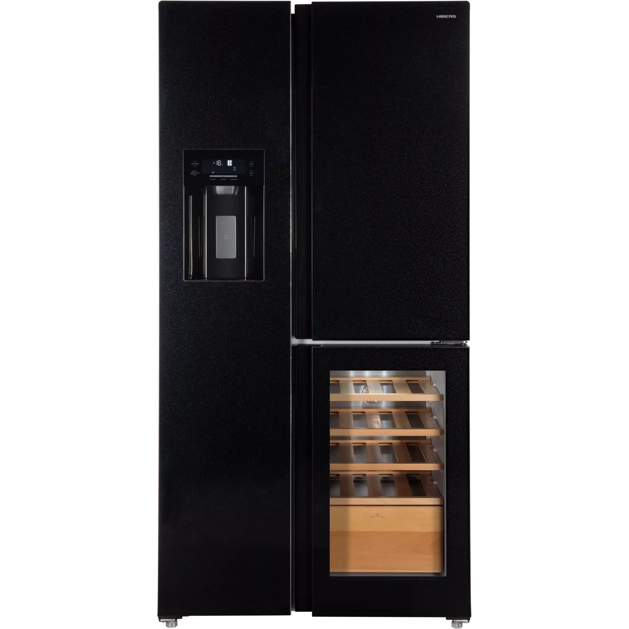 Холодильник HIBERG i-RFS 750G B Inverter RU, черный